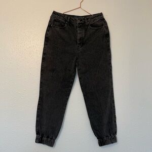 Indigo Rising Black Denim jogger washed black